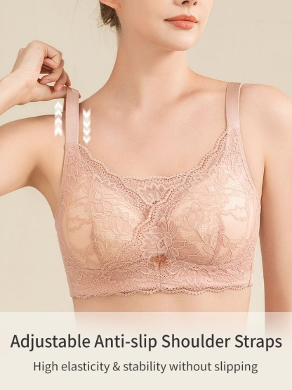 Wireless Lace Mastectomy Bras With Prosthesis Pocket, Sensitive Skins-friendly Cotton Linings For A Comfort Fit VEIMIA