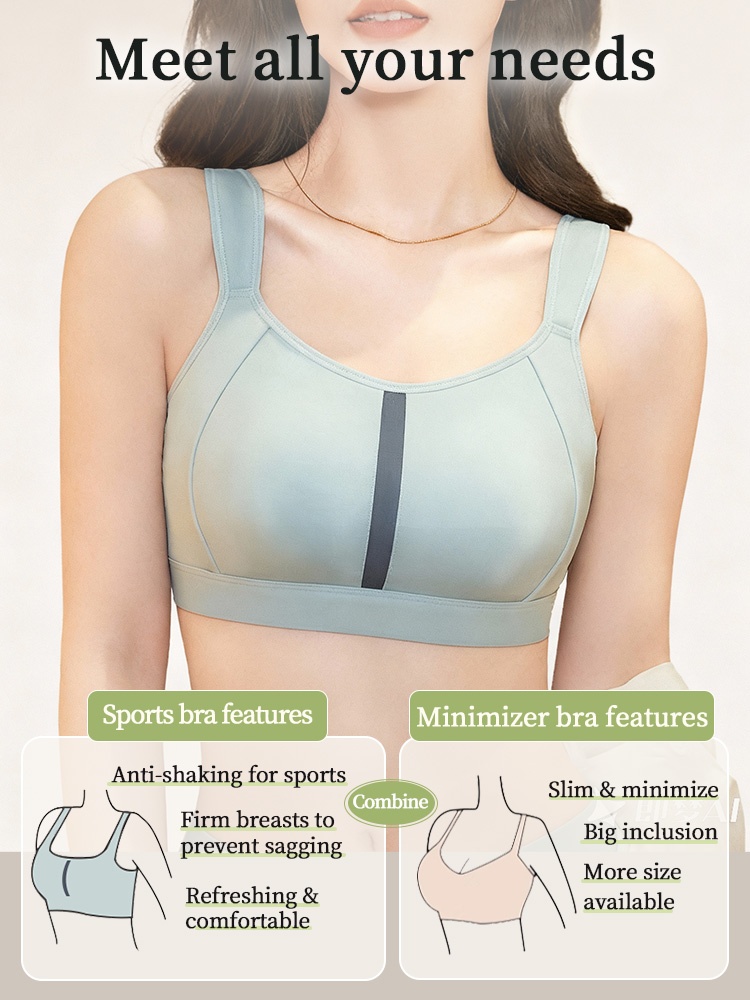 Wireless Minimizer Bras Sporty Styles Design, Lifts & Secures With Breathable Fit VEIMIA

