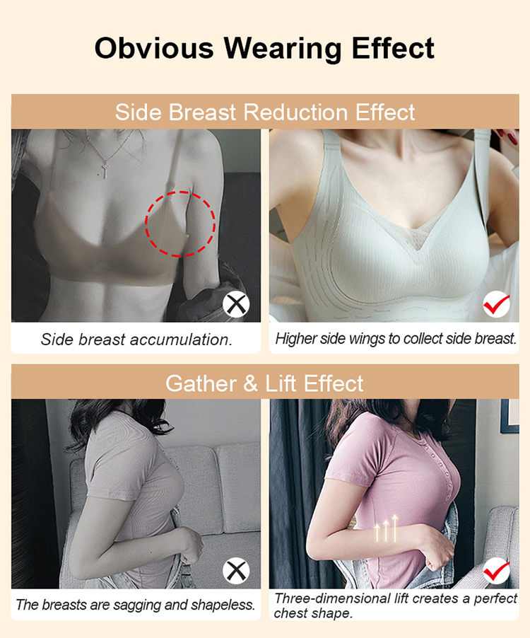 Anti-sagging Wireless Bra Cross Lace Lift Up And Support For Women Create Round Breast Shape VEIMIA