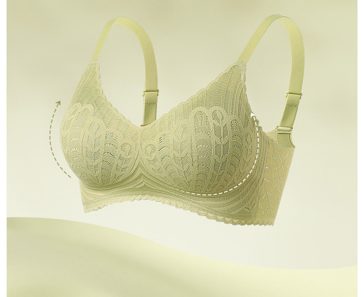 Lightweight One-piece Traceless Lace Wireless Push Up Bras Shape Breast Veimia