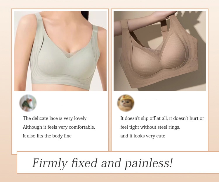 Anti-sagging Wireless Bras Cross Lace Lift Up And Support For Round Breast Shape VEIMIA