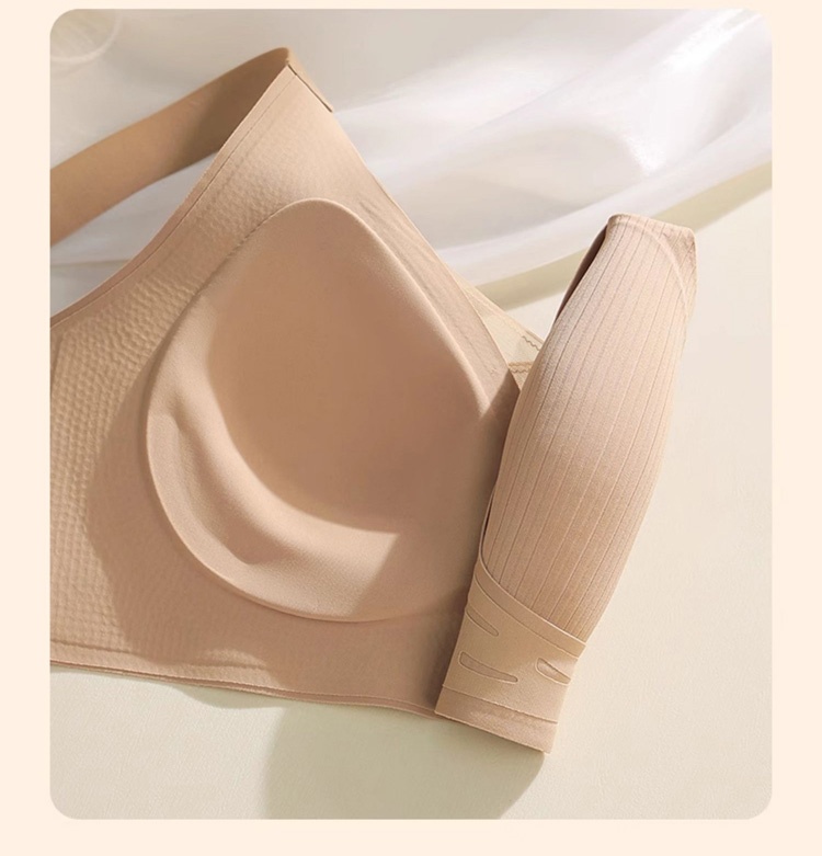 Seamless Anti-sagging Wireless Bras Sexy Cross Lace Lift Up And Support High Side Wings VEIMIA