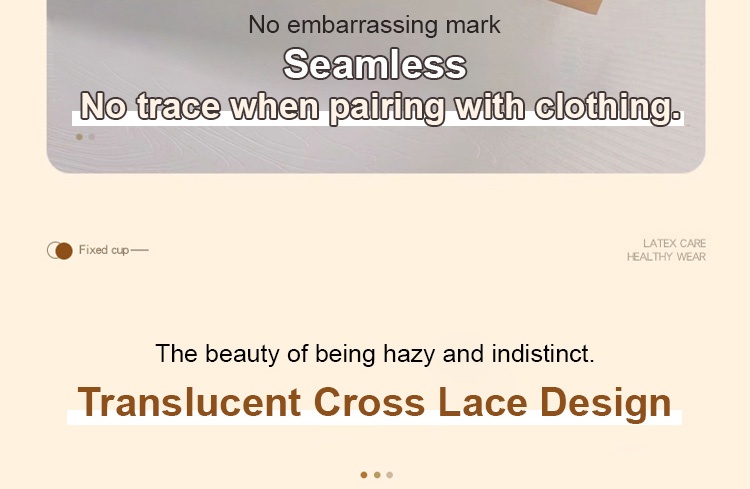 Seamless Anti-sagging Wireless Bras Cross Lace Design Lift Up And Support VEIMIA