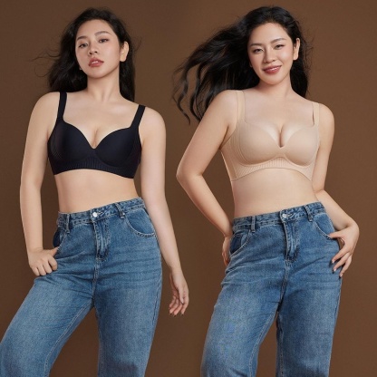 Best Plus Size Wireless Push Up Bras 3D Anti-Gravity Seamless Padded Anti-sagging VEIMIA