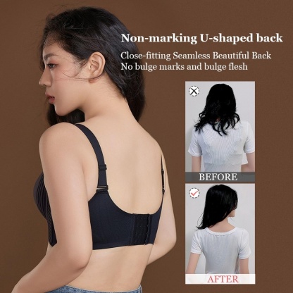 Best Plus Size Wireless Push Up Bras 3D Anti-Gravity Seamless Padded Anti-sagging & Gathering VEIMIA