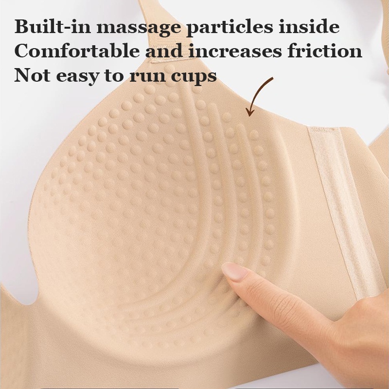 Best Plus Size Wireless Push Up Bra 3D Anti-Gravity Seamless Massage Padded Anti-sagging & Gathering VEIMIA