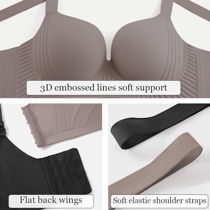 Best Plus Size Wireless Push Up Bras 3D Anti-Gravity Seamless Massage Padded Anti-sagging & Gathering VEIMIA
