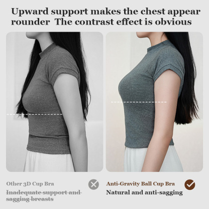 Best Plus Size Wireless Push Up Bra Anti-Gravity Seamless Padded Anti-sagging & Gathering VEIMIA