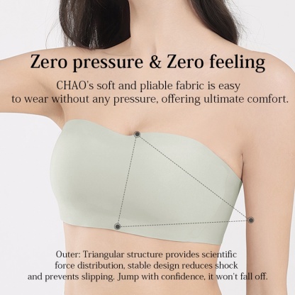 Wireless Strapless Bras Breathable Anti-slip Seamless Tube Top Stable Support Skin-friendly Fabric VEIMIA