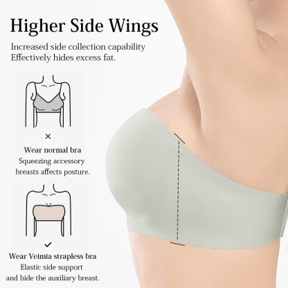 Wireless Strapless Bras Breathable Anti-slip Seamless Tube Tops Stable Support VEIMIA