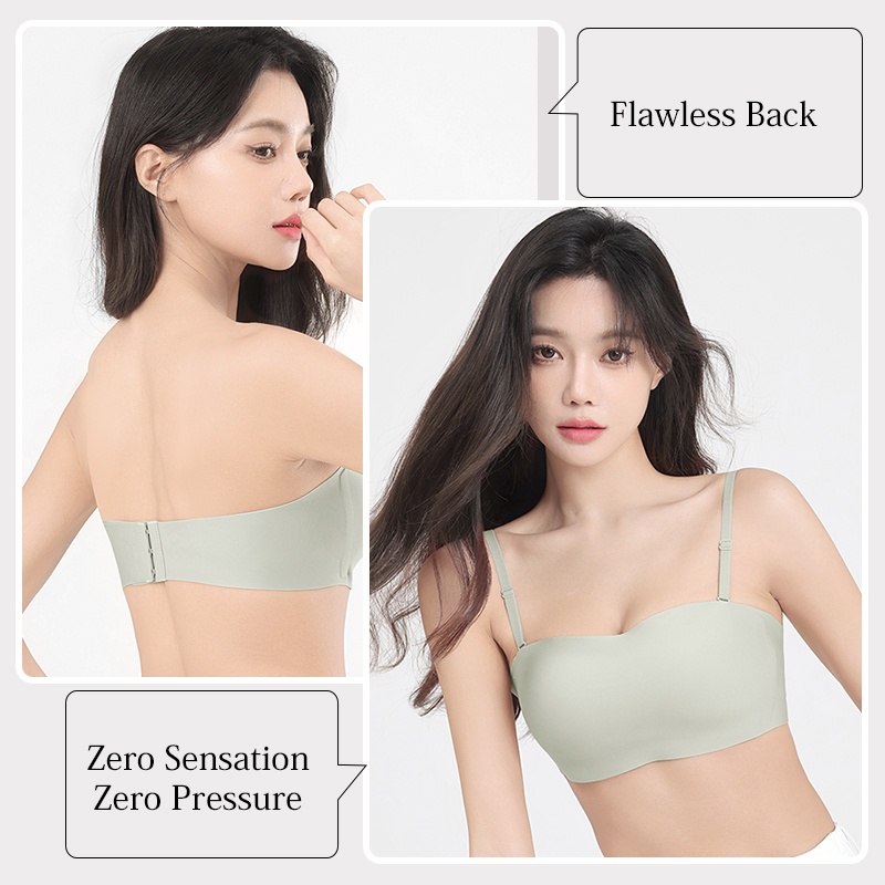 Wireless Strapless Bras Breathable Anti-slip Seamless Tube Tops Stable Support Skin-friendly Fabric VEIMIA
