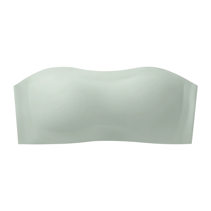 Green Color Wireless Strapless Bra Breathable Anti-slip Seamless Tube Top Stable Support Skin-friendly Fabric VEIMIA