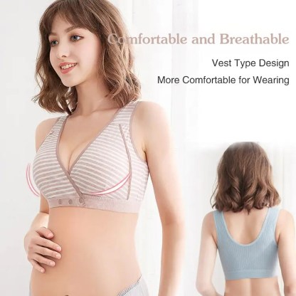 VEIMIA【Maternity Women's Ruched WirelessNursing Bra】