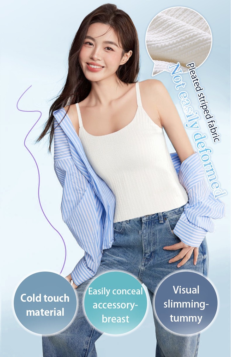 Slimming Camisole Cover Fat For Women Ultra Cool Fabric Tank Tops With Built In Bra VEIMIA