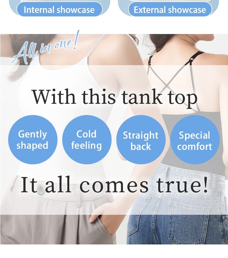 Slimming Camisole Cover Fat For Women Ultra Cool Fabric Tank Top With Built In Bras VEIMIA