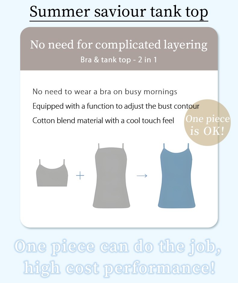 Slimming Camisole Cover Fat For Women Ultra thin Cool & Breathable Fabric Tank Tops With Built In Bra VEIMIA
