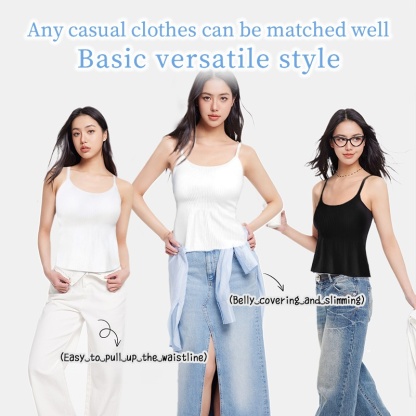 Womens Camisole Cover Fat For Slimming, Ultra Cool & Breathable Fabric Tank Tops With Built In Bra VEIMIA