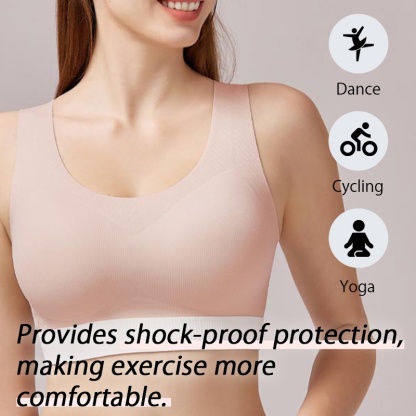 Women Shockproof Padded Sports Bra Tank Top Breathable Full Coverage Cups Stable Support VEIMIA