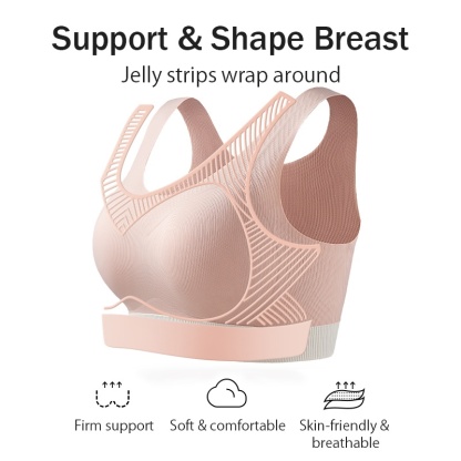 Womens Shockproof Padded Sports Bra Tank Top Breathable Full Coverage Cup Stable Support VEIMIA