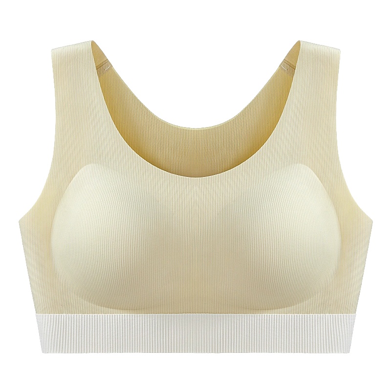 Yellow Green Shockproof Padded Sports Bra Tank Top Breathable Full Coverage Cups Stable Support VEIMIA