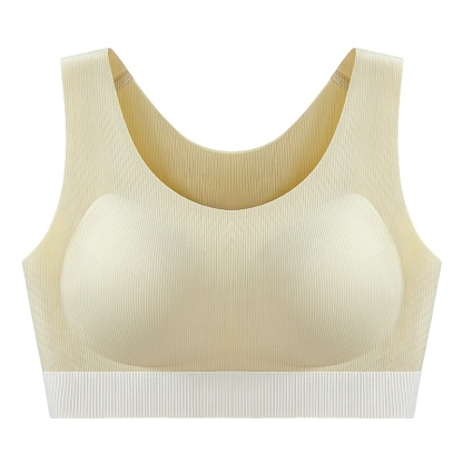 Yellow Green Shockproof Padded Sports Bra Tank Top Breathable Full Coverage Cups Stable Support VEIMIA