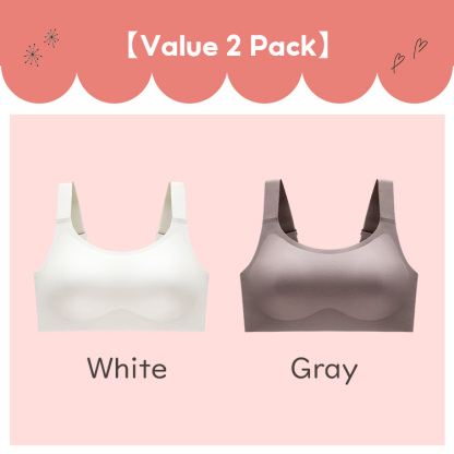 VEIMIA Women's Plus Size Seamless Bra With Double Stable Support Lift Up Breast