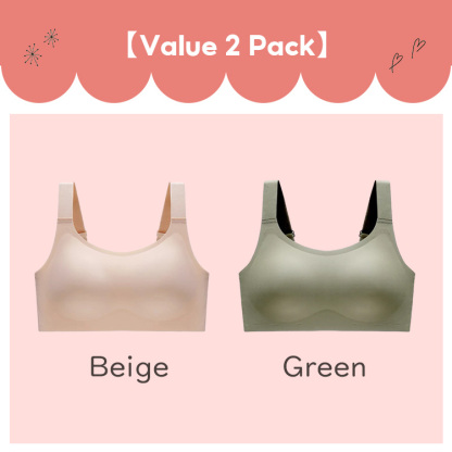 VEIMIA Women's Plus Size Seamless Bra With Double Stable Support Lift Up Breast