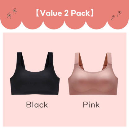VEIMIA Women's Plus Size Seamless Bra With Double Stable Support Lift Up Breast