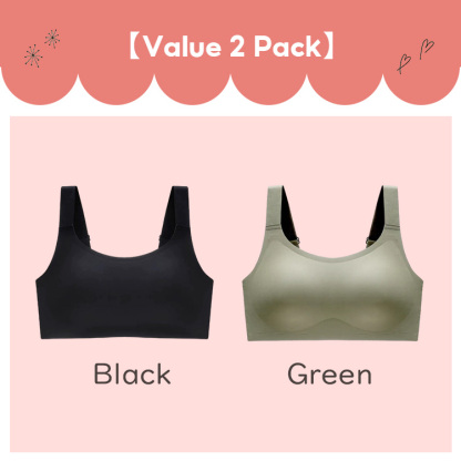 VEIMIA Women's Plus Size Seamless Bra With Double Stable Support Lift Up Breast