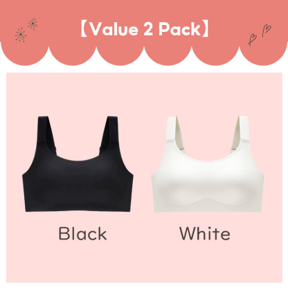 VEIMIA Women's Plus Size Seamless Bra With Double Stable Support Lift Up Breast