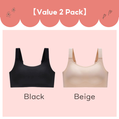 VEIMIA Women's Plus Size Seamless Bra With Double Stable Support Lift Up Breast