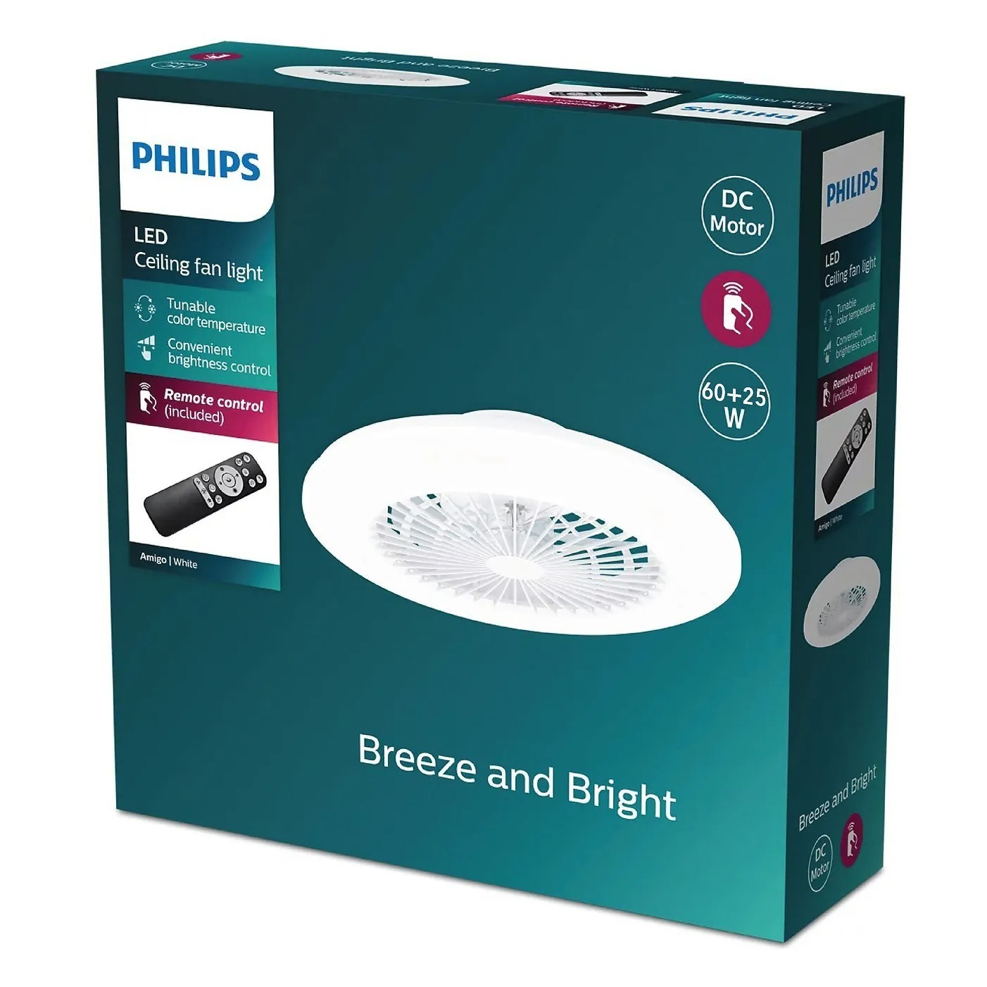 飛利浦Amigo Flat Fan Ceiling Light 25W+60W 超薄風扇燈