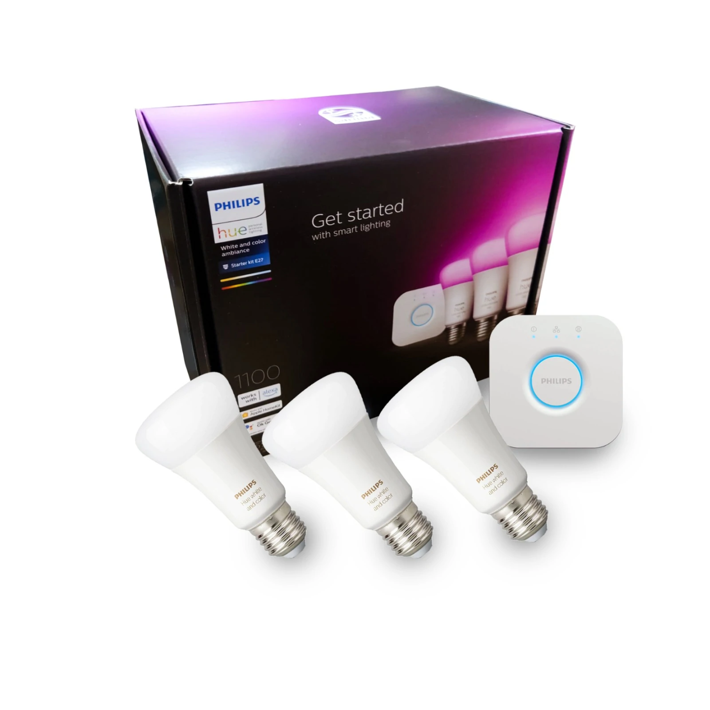 Philips Hue 11W A60 W27 智能藍牙彩色入門套件