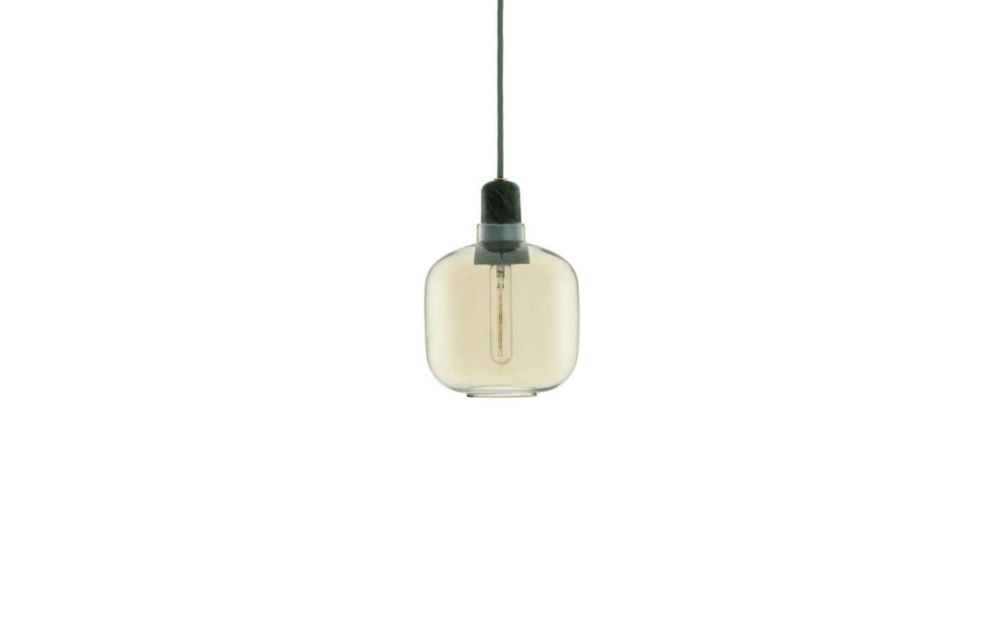 Normann Copenhagen AMP small 玻璃吊燈 (gold/green)