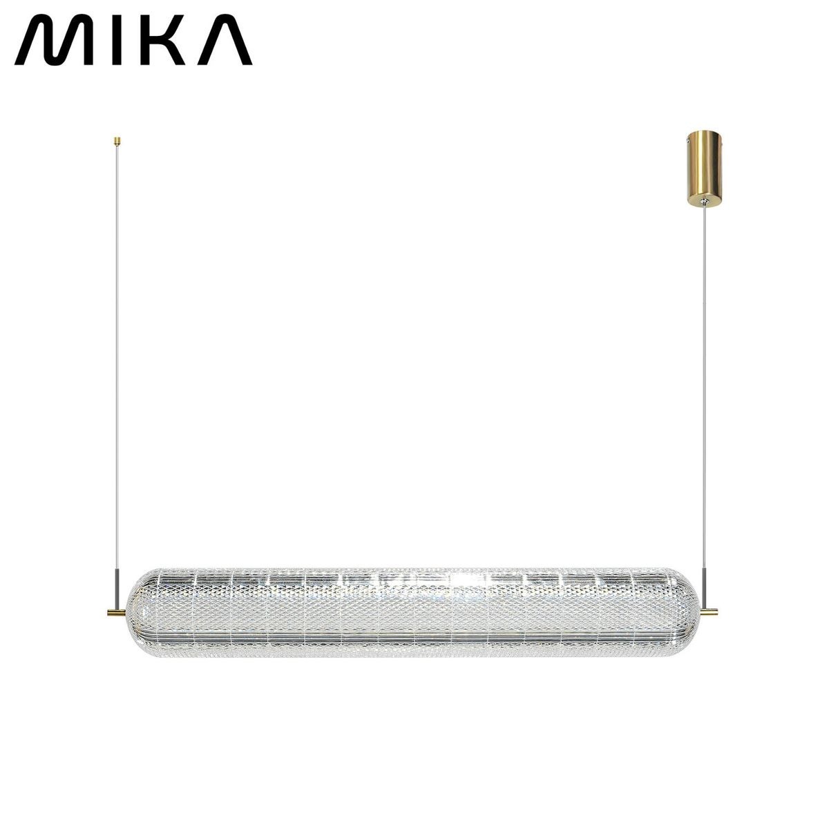 MIKA C03-1000L 北歐輕奢華長條玻璃餐廳吊燈簡約現代吧檯長形吊燈 45W 3000K黃光
