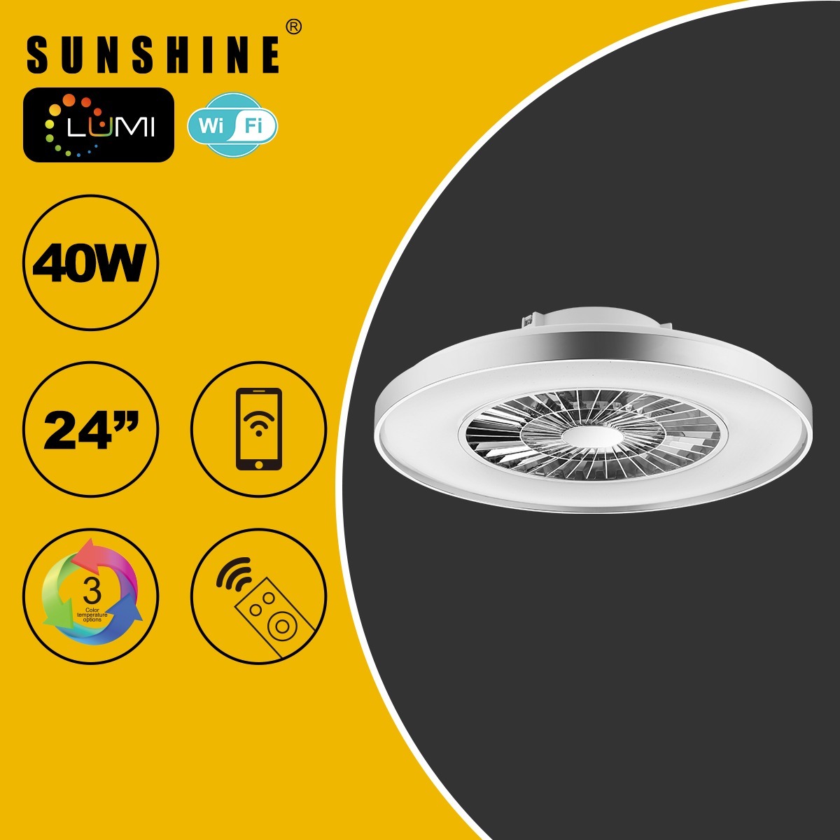 Sunshine CFDB1-40W LUMI智能風扇燈 (Sunshine LUMI app control)