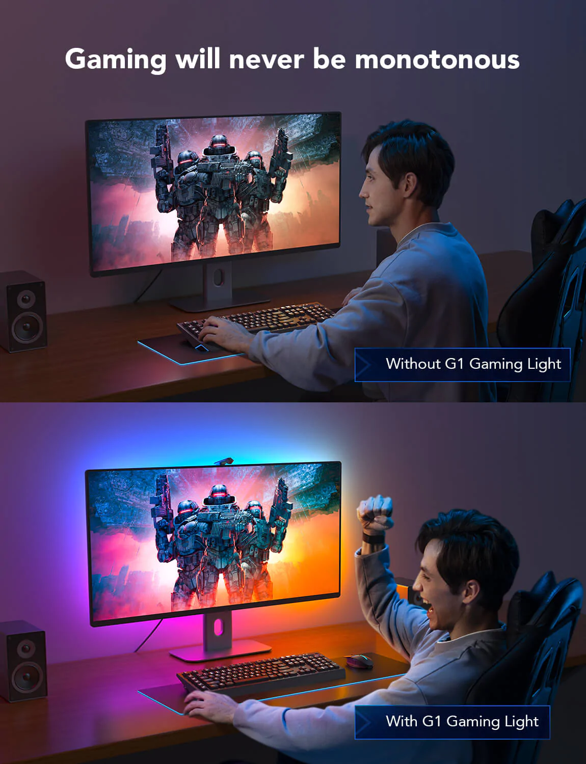 Govee DreamView G1 Gaming PC 24-29" 彩色燈帶套裝