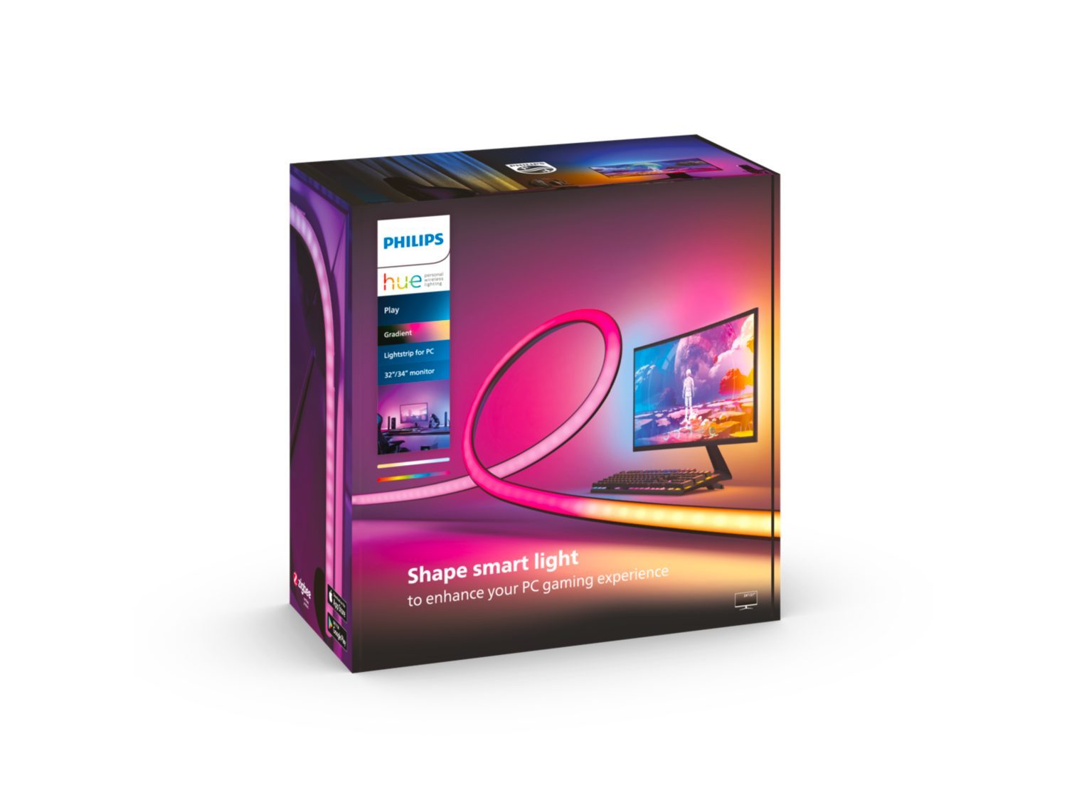 Philips Hue (32-34 吋) 智能漸變彩色燈帶(適配電腦螢幕)