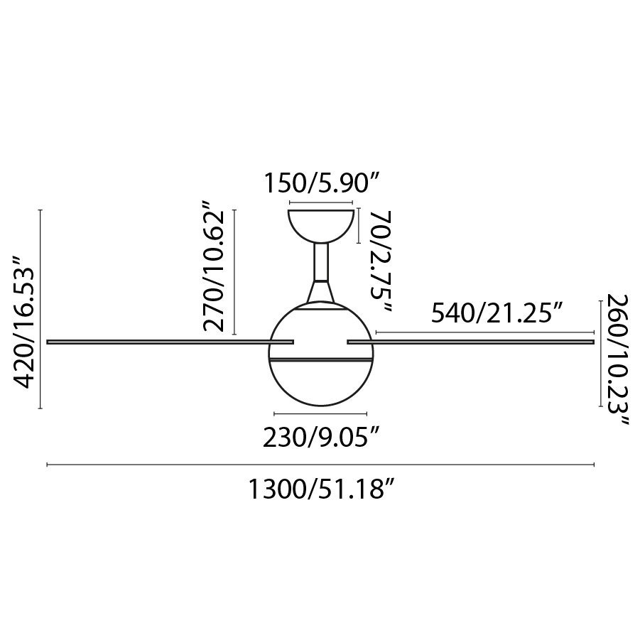 Faro Barcelona IZARO LED 52吋 DC摩打智能風扇燈