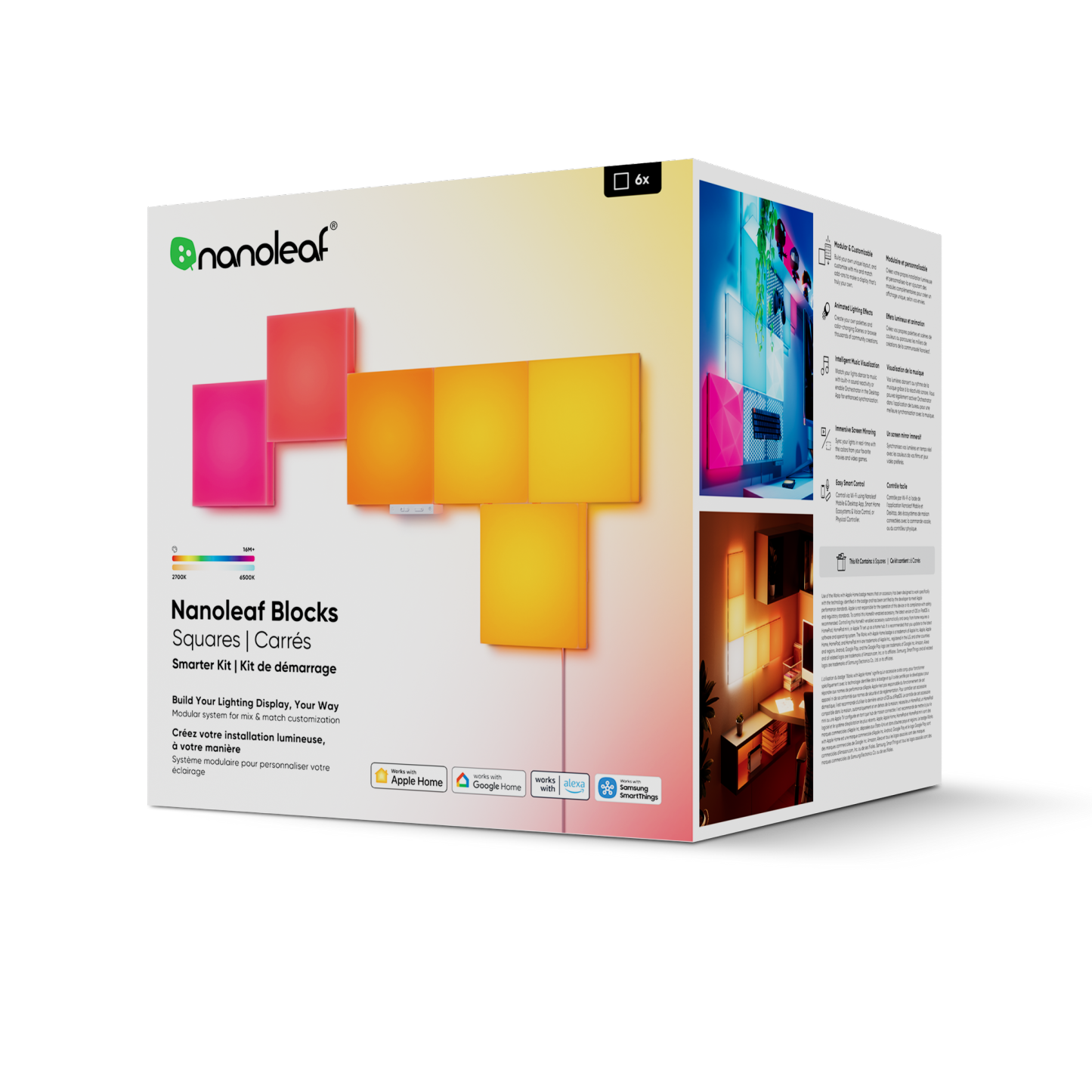 Nanoleaf Blocks Squares 正方形 LED 模塊入門套裝 (6塊)