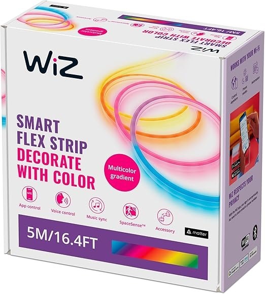 WiZ Neon RGBIC LED strip 5M Type-G 智能霓虹燈帶5米 (連火牛) (Matter support)