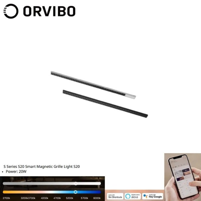 ORVIBO Ultra Thin 超薄智能磁吸線性射燈 20W (黑/白)