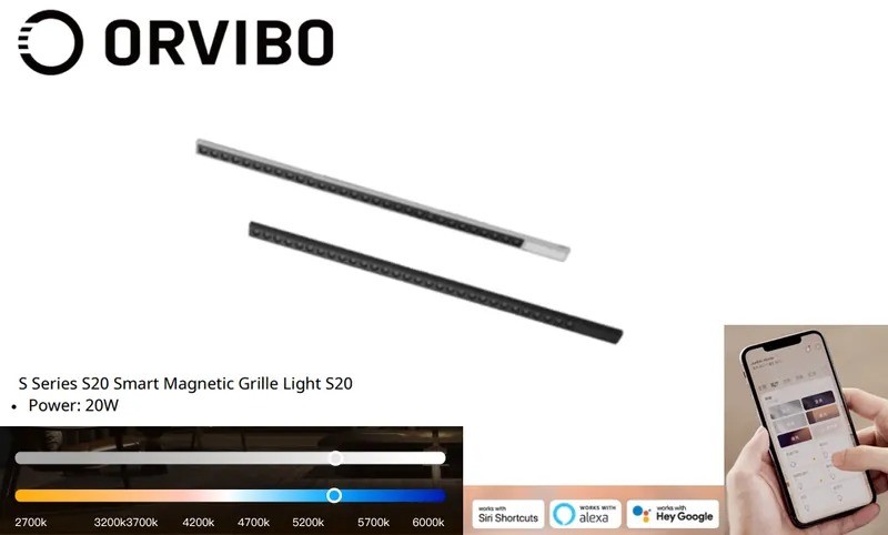 ORVIBO Ultra Thin 超薄智能磁吸線性射燈 20W (黑/白)