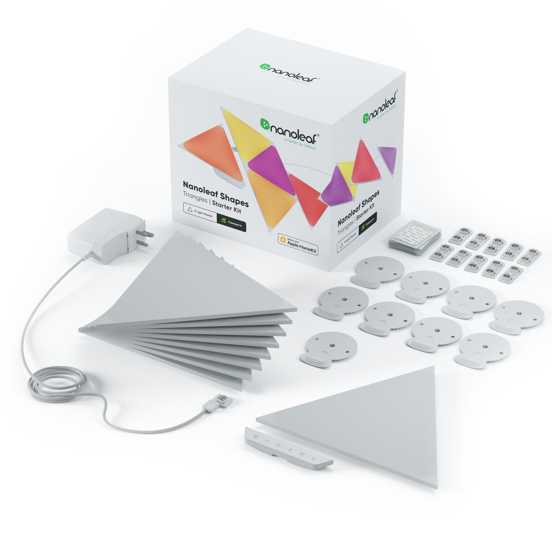 Nanoleaf Shapes 三角形彩色智能燈板 9件基本裝