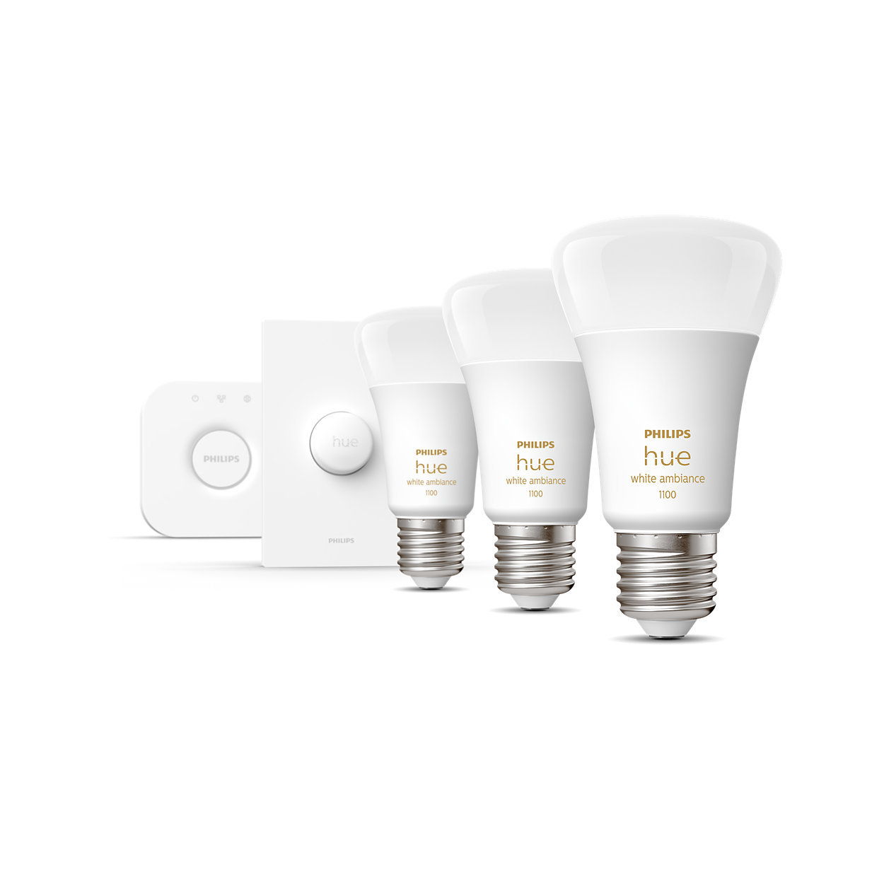Philips Hue 11W A60 W27 智能藍牙燈泡入門套件