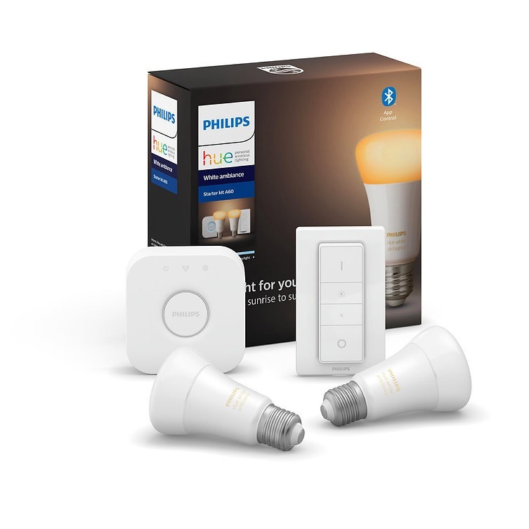 Philips Hue 8.5W A60 E27 智能藍牙燈泡入門套件