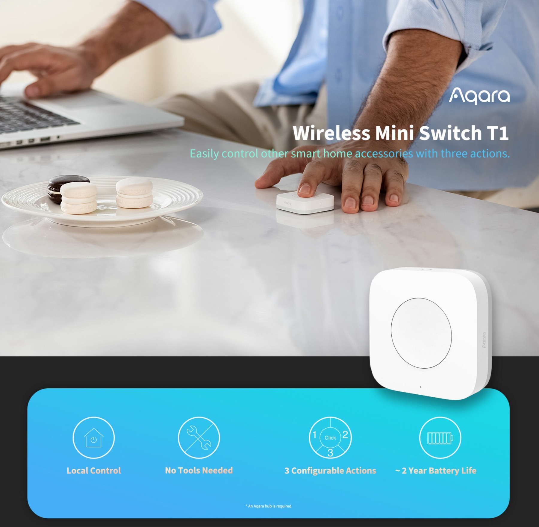 Aqara Wireless Mini Switch T1 智能無線迷你開關 T1