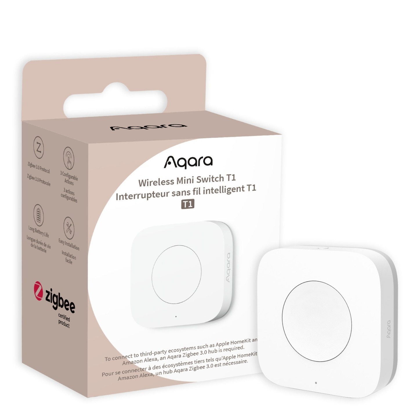 Aqara Wireless Mini Switch T1 智能無線迷你開關 T1