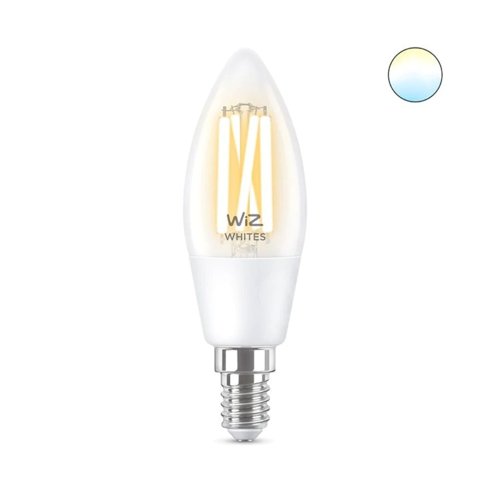 WiZ冷暖白光 智能可調光 LED 燈絲燈泡 40W C35 E14 Wi-Fi