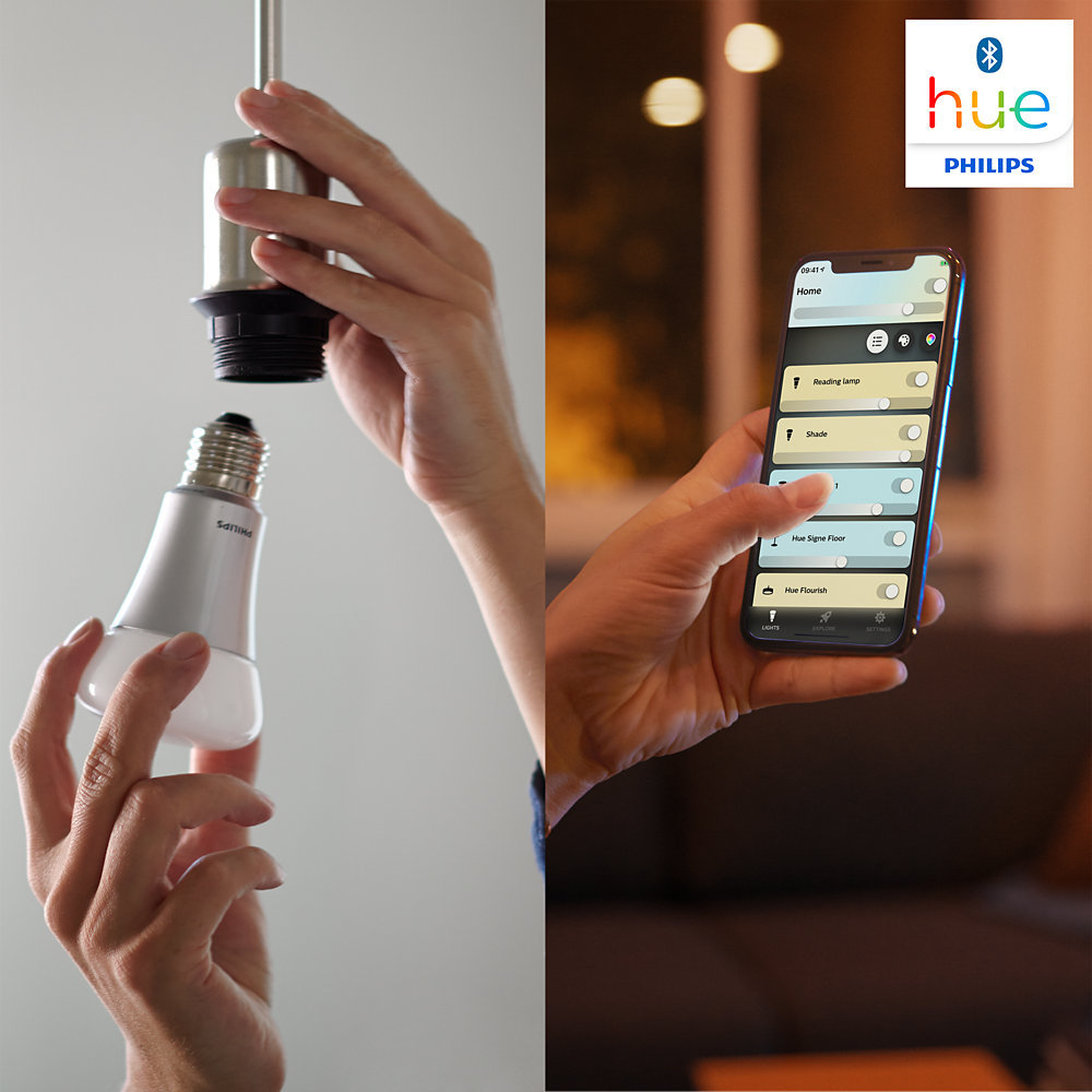 Philips Hue 8.5W A60 E27 智能藍牙燈泡入門套件